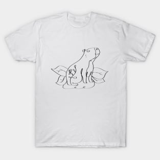 Leafy Capybara: A Nature Inspired Design Collection n°2 T-Shirt